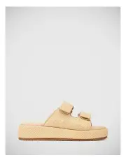 [Wittner] Codi Woven Textile Flatform Slide in Natural
