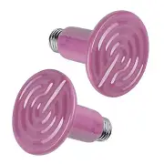 150W 2-Pack Heat Emitter Reptile Heat Bulb No Light for Reptile Amphibian Purple