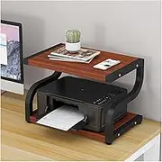 Printer Holder Printer Stand Printer Desk Wood Printer Rack Desktop Copy Rack Steel Frame Printer Storage Rack for Fax Machine Scanner Files Books Printer Shelf Printer Rack Printer Table (Color : E