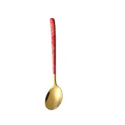 3Pcs Stainless Steel Spoon Creative Cute Ice Cream Spoon Stirring Coffee Spoon Gilded Tableware