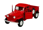 WELLY OLD TIMER 1947 JEEP WILLYS PICKUP RED 1:34 DIE CAST METAL MODEL NEW BOX