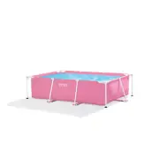 Intex Pink Outdoor/Garden 2.2x1.5m Above Ground Swimming Pool Rectangular Frame