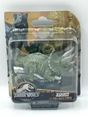 Toy Master Jurassic World Toys Zoom Riders Triceratops Pull Back Power NEW