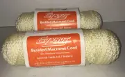 EZ Knot Braided Macrame Cord 6mm-50 yards Cream Texturized Polypropylene 2 Pack