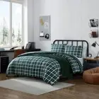 Nautica Comforter Set King-Size Reversible Soft Microfiber Blue/Green 3-Pcs