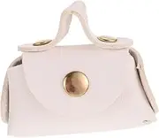 KONTONTY 1:16 Scale Dollhouse Mini Handbag Toddler Purse Toy for Girls White Portable Miniature Bag Open Closure Perfect Present for Dollhouse Accessories