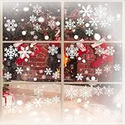 321pcs Snowflake Window Clings for Glass Windows - 9 Sheets Winter Christmas Window Stickers, Decals for Holiday, Xmas Office Decoration