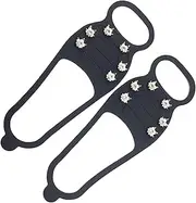 [Generic] Ice Crampons | Anti-Slip Shoe Talons with 6 Spikes - Ice Grippers, 1 Pair Boots Spikes for Ice Snow, Winter Hiking Climbing Ice Fishing
