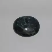 BLUE APATITE PALMSTONE GALLET POLISHED STONE 2-3/4" LONG