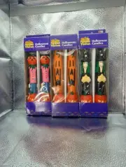 Set of 3 Vintage Pumpkin Time Halloween Candles Bought at K-Mart