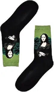 [N\\A] Creative for Boys mid-Calf Socks, Creative Oil Painting Character Cotton Socks