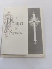 Vintage Hallmark A Prayer In Sympathy Embossed Greeting Card