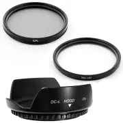 49mm Lens Hood Flower Petal,CPL,MCUV Filters for Fujifilm Fuji X100 Camera, USA