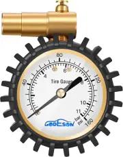 Presta Valve Tire Pressure Gauge with Bicycle Air Pressure Relief for Road Cy...