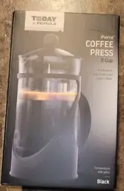 Pierre 8-Cup French Coffee Press - Today By Primula (Temp Safe Glass) New