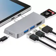 USB 3.0 Expansion Dock Type-C to HDMI Docking Station Hub For Surface Pro 9 8 X