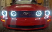 Switchback halo ring for Ford Mustang GT 05-09 headlight fog light Demon eye DRL (for: Ford)