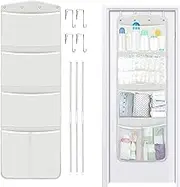 Storage,Folding Over Door Organizer with Hook | Plush Animal Nets, Baby Accessory Pouches, Baby Ideas Holder for Girl Boy Kid Room