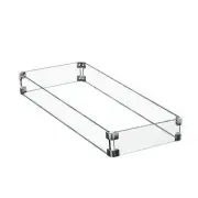 AZ Patio Heaters Rectangular Glass Wind Screen for Fire Pits