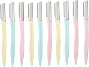 ARTSEWPLY Ergonomic Long Handle Eyebrow Razor Portable Trimmer Stainless Steel Shaper Makeup Kit for Travel