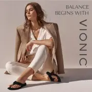 Vionic Agave Comfort Toe Post Sandal Suede Black Size 9 $130
