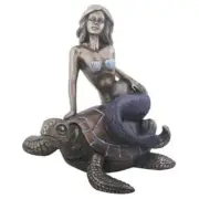PT Mermaid on a Sea Turtle Figurine Decoration