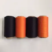 HALLOWEEN ORANGE AND BLACK SPUN POLYESTER SERGER & QUILTING THREAD 4 TUBES
