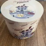 Vintage Roshco Chocolate & Cheese Fondue 12 pc Set Stainless Steel