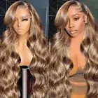 200 Density 4/27 Ombre Blonde Body Wave Wig Human Hair Wig 13x6 HDLaceFrontalWig
