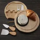 HG Cheese Board Set Rubberwood Platter Cheeseboard Kit Charcuterie Board Set