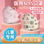 兒童口罩 魚嘴型口罩 N95醫用口罩 滅菌級6到12嵗女可愛高顔值獨立包裝印花口罩 兒童醫療口罩 YSFO