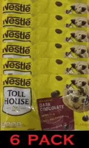 Nestle Toll House DARK CHOCOLATE Morsels Baking Chocolate Chips 20 oz Bag 6 PACK