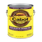 CABOT Solid Color Oil Deck Stain, 1600 Series, 1 Gallon, 54 Color Options