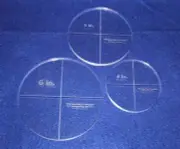 Circle Template 3 Piece Set. 4",5", 6" - Clear ~3/8" Thick