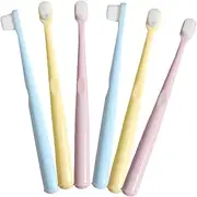 Outanaya 6pcs Boys and Girls Soft Bristle Toothbrush Kit Travel Toothbrush Baby Brush Toddler Oral Care Brush