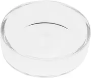 B Baosity Pond Feeder Food Dish Bowl Feeder Tray Container Glass Feeding Dish for Food Round/Square, Transparent, Round