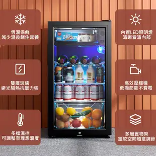 【冷藏櫃冰吧220V 】小型透明冰箱家用辦公室茶葉紅酒飲料保鮮展示櫃