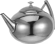 TOPPERFUN Insulated Teapot with Built Filter Checkered Kettle for Induction Cooktops Design for Commercial Use Hotels and Restaurants