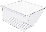 HECASA 2188664 Crisper Pan Drawer (Lower) Replacement for WP2188664 Compatible with Whirlpool, Kenmore, Maytag, Kitchen Aid Refrigerator W/White Handle