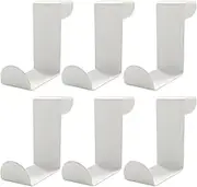 Metal Door Hanger Hook, 6 Pcs Over The Door Hooks for Hanging Clothes, Towels, Hats (White)