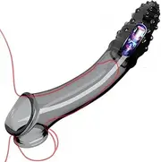 Vibration Penis Sleeve, Silicone Penis Rings, Male Enlargement Delay Vibrators Clitoris Penis Ring Cock Sleeve, Vibrating Dildo Sex Toys for Men