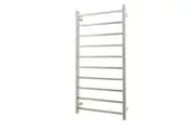 Radiant STR02 Square Bar Heated Towel Rail - 600 x 1200mm - Mirror Polished - Stainless Steel- Bottom Left/Top Right Wiring