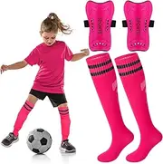 Syhood Soccer Shin Guards and Socks for Toddler Kids Youth, Lightweight Soccer Shin Pads Protective Soccer Gear for 3-5, 5-10, 10-15 Years Old Children Teen Boys Girls Soccer Game