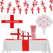 England St George Flags Tableware Set for Football World Cup Championships 2026