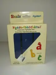 Sizzix Alphabars Pigeon-Toed Charms Lowercase Alphabet Set 38-1095 New