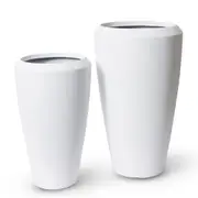 2pc E Style Malik Tall Flower Planters Set Home/Garden Decor 70cm/86cm White