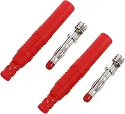 JECOMPRIS 2pcs Safety Copper Banana Plug Connector for Speaker Wire High Temperature Durability and Plastic Shell