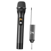 Wireless Microphone, UHF Metal Cordless Handheld Mic System with Rechargeable