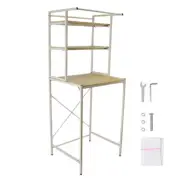 3-Tier Over Washing Machine Shelf Storage Rack Heavy Duty Metal Organizer Stand