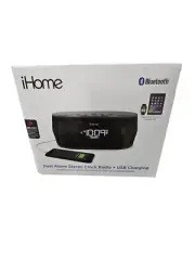 iHOME Dual Alarm Stereo Clock Radio + USB Charging. Bluetooth